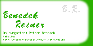 benedek reiner business card